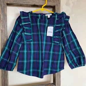 Girls plaid top | size xs (4/5)